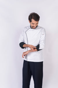 Blusa para cheff con broches REF: LB230GT-UN