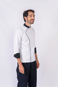 Blusa para cheff con broches REF: LB230GT-UN