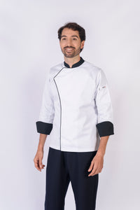 Blusa para cheff con broches REF: LB230GT-UN