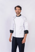 Cargar imagen en el visor de la galería, Blusa para cheff con broches REF: LB230GT-UN