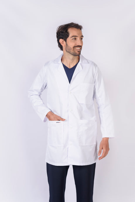 Bata para Médico Unisexo manga 3/4, REF.: LB05GT