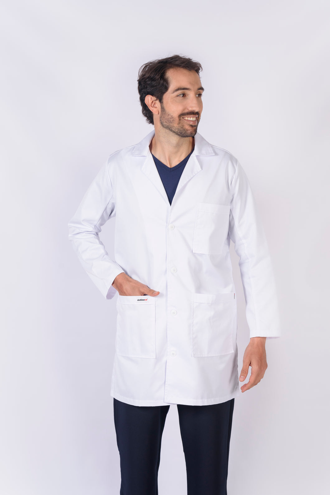 Bata para Médico Unisexo manga 3/4, REF.: LB05GT