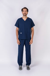 Pantalón y Blusa Unisexo Antifluidos Azul Oscuro REF.: PB021AJAO
