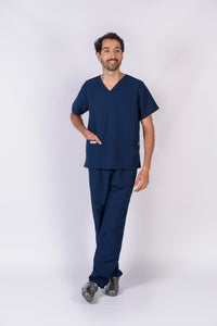 Pantalón y Blusa Unisexo Antifluidos Azul Oscuro REF.: PB021AJAO