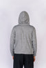 Saco Antifluidos Unisexo  Perchado Jaspeado  Gris Claro con Capota REF: ST223PJGC