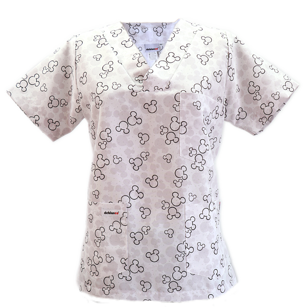 Blusa unisex en Antifluidos nepal ANTIBACTERIAL Estampada Disney siluetas Mickey Mouse REF.: AC711ANESM