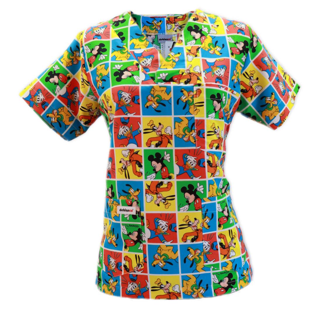 Blusa unisex Antifluidos nepal ANTIBACTERIAL Estampada Disney Cuadros REF.: AC711ANECD
