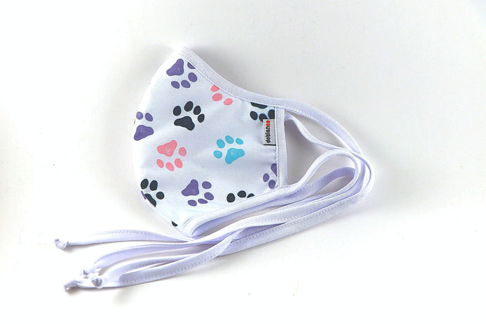 MASCARILLA ANTIFLUIDOS OSLO ESTAMPADO HUELLITAS PERRISTOS REF :AM 721 AOSEH-BL