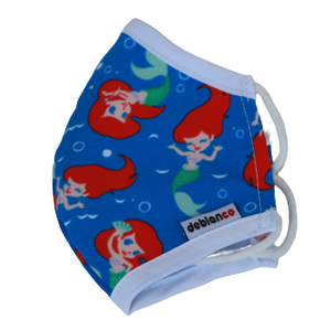MASCARILLA PARA NIÑOS EN ANTIFLUIDOS NEPAL ESTAMPADO DE DISNEY SIRENITAS PRINCESS REF :AM 724 ANES-BL