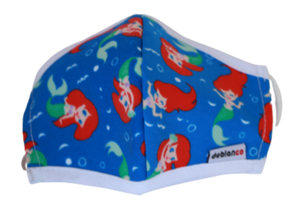 MASCARILLA PARA NIÑOS EN ANTIFLUIDOS NEPAL ESTAMPADO DE DISNEY SIRENITAS PRINCESS REF :AM 724 ANES-BL