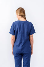 Cargar imagen en el visor de la galería, Pantalón y Blusa Dama Lino Montreal Azul Indigo REF: PB031MAI
