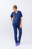 Pantalón y Blusa Dama Lino Montreal Azul Indigo REF: PB031MAI