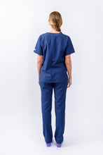 Cargar imagen en el visor de la galería, Pantalón y Blusa Dama Lino Montreal Azul Indigo REF: PB031MAI