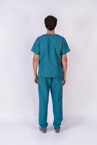 Pantalón y Blusa Unisexo Antifluidos Azul Petroleo REF.: PB021AJAP