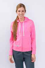 Cargar imagen en el visor de la galería, Saco Antifluidos Unisexo  Perchado Jaspeado  fucsia con Capota REF: ST223PJF