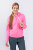 Saco Antifluidos Unisexo  Perchado Jaspeado  fucsia con Capota REF: ST223PJF