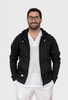 Saco Unisexo Perchado Negro con Capota  REF: ST223PN