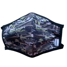 Cargar imagen en el visor de la galería, MASCARILLA ANTIFLUIDOS FRANCIA ESTAMPADO CAMUFLADO PEQUEÑO REF :AM 722 AFECP-N