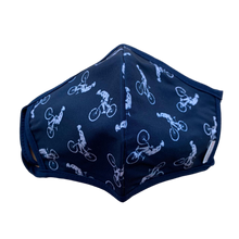 Cargar imagen en el visor de la galería, MASCARILLA ANTIFLUIDOS FRANCIA ESTAMPADO BICICLETAS REF :AM 722 AFEBA-AO