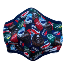 Cargar imagen en el visor de la galería, MASCARILLA ANTIFLUIDOS FRANCIA ESTAMPADO TAPAS GASEOSAS REF :AM 723 AFETS-AO