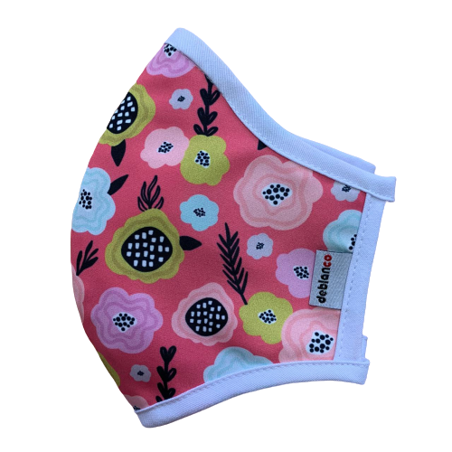 MASCARILLA ANTIFLUIDOS FRANCIA ESTAMPADO FLORES Y RAMAS REF :AM 722 AFEFR-BL