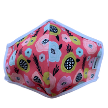 Cargar imagen en el visor de la galería, MASCARILLA ANTIFLUIDOS FRANCIA ESTAMPADO FLORES Y RAMAS REF :AM 722 AFEFR-BL