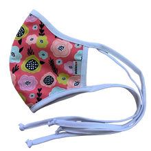 Cargar imagen en el visor de la galería, MASCARILLA ANTIFLUIDOS FRANCIA ESTAMPADO FLORES Y RAMAS REF :AM 722 AFEFR-BL