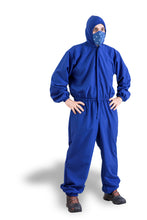 Cargar imagen en el visor de la galería, Traje de bioseguridad antifluidos unisex Azul indigo REF.: TB 01 TAI
