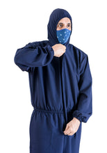 Cargar imagen en el visor de la galería, Traje de bioseguridad antifluidos unisex Azul oscuro REF.: TB 01 TAO - Deblanco S.A.S