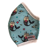 MASCARILLA PARA NIÑOS EN ANTIFLUIDOS FRANCIA ESTAMPADO SIRENAS GATICOS :AM 724 AFESG-BL