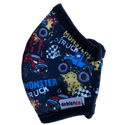 MASCARILLA PARA NIÑOS EN ANTIFLUIDOS FRANCIA ESTAMPADO CARRITOS REF :AM 724 AFEC-N
