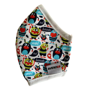 MASCARILLA PARA NIÑOS EN ANTIFLUIDOS FRANCIA ESTAMPADO MONSTRUOS YEAH:AM 724 AFEY-BL