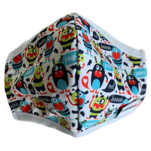 MASCARILLA PARA NIÑOS EN ANTIFLUIDOS FRANCIA ESTAMPADO MONSTRUOS YEAH:AM 724 AFEY-BL