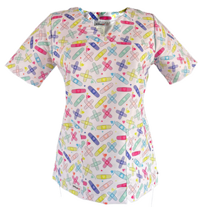 Blusa para Dama  Antifluidos Lisboa ANTIBACTERIAL Estampada Curitas REF.: BD771ALECU