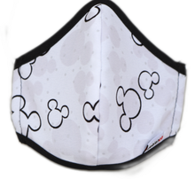 Cargar imagen en el visor de la galería, MASCARILLA PARA NIÑOS EN ANTIFLUIDOS NEPAL ANTIBACTERIAL ESTAMPADO DE DISNEY SILUETAS MICKEY MOUSE REF :AM 724 ANESM-N